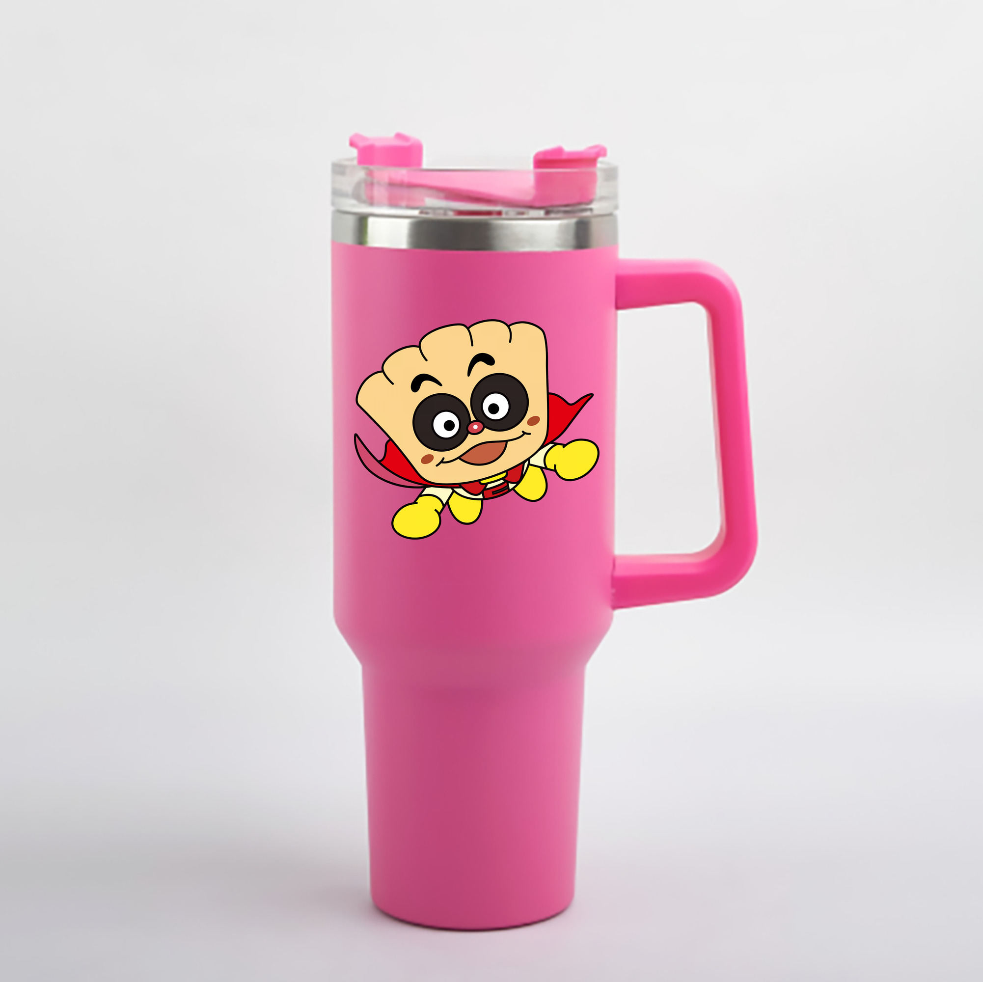 （画像用） アンパンマン Anpanman 1200mL車用タンブラー - クリスタルステッカー（プラスチックストロー付き）